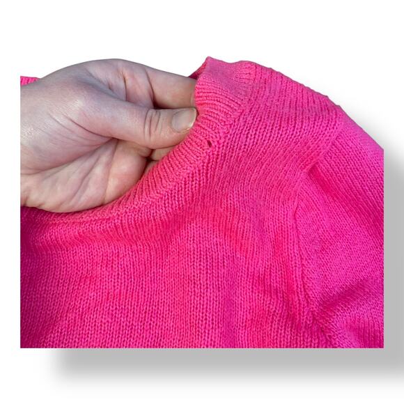 Abercrombie & Fitch Wool Blend Sweater Womens Size M Hot Pink Preppy‎ - Picture 10 of 10